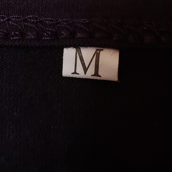 Holiday Raglan Tee Medium Joyful Merry and Blessed Purple Striped Sleeve NWOT - Picture 4 of 9